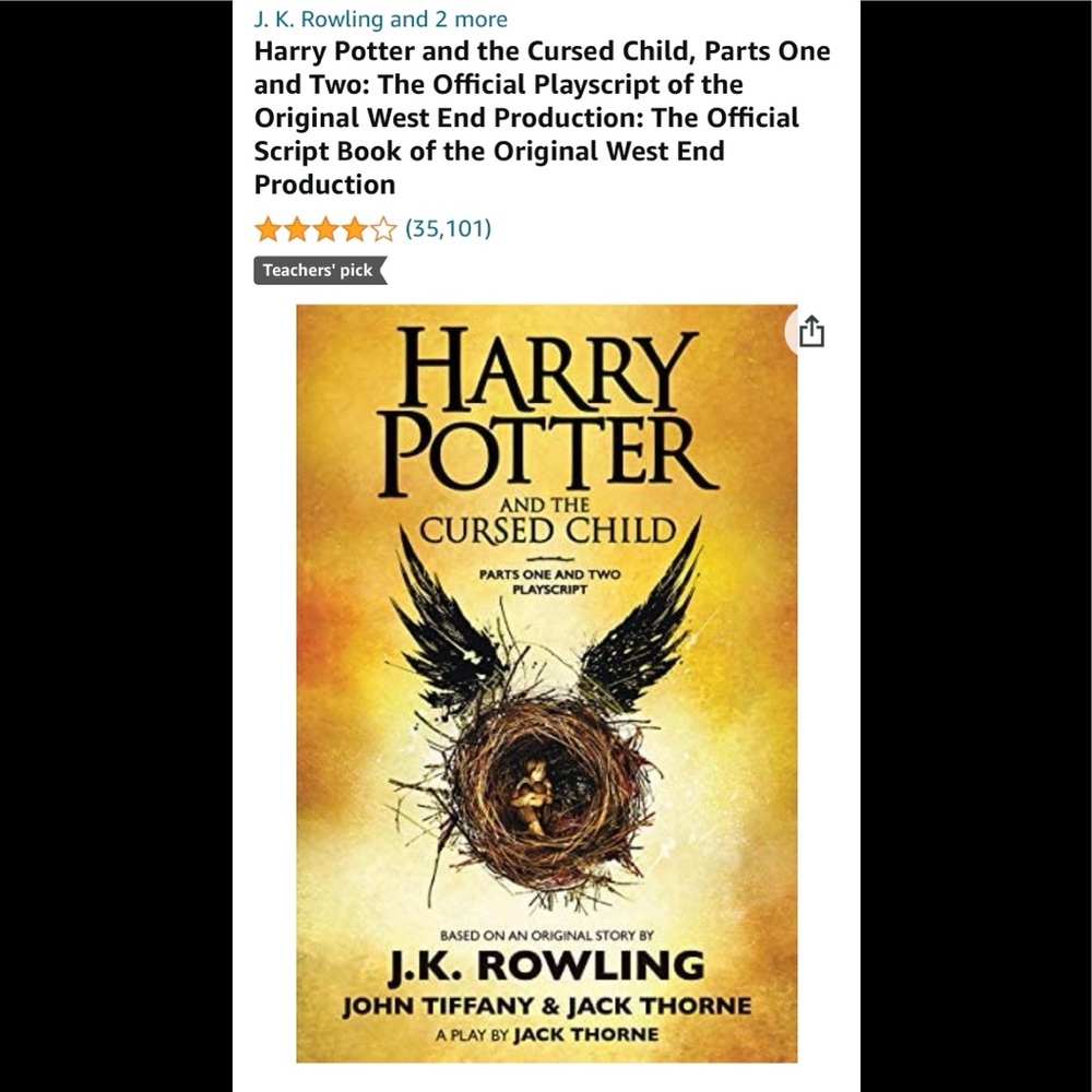 Harry Potter and the Cursed Child,Parts 1 and 2